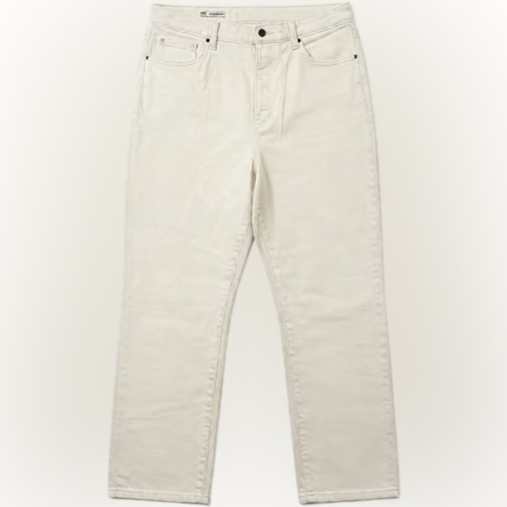 Vintage High Rise Straight Jeans with Button Fly